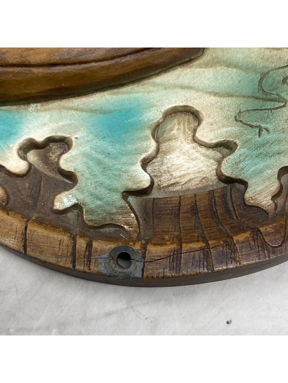 Burwood 1975 Products Plastic Train Steam Ship Wall Plaque Oval 20